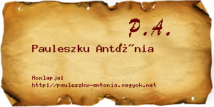 Pauleszku Antónia névjegykártya